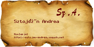 Sztoján Andrea névjegykártya